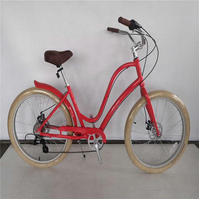 Coaster Brake 26 Zoll Single Speed Hybrid Unisex Beach Cruiser Bike mit 26 * 2,35 Reifen