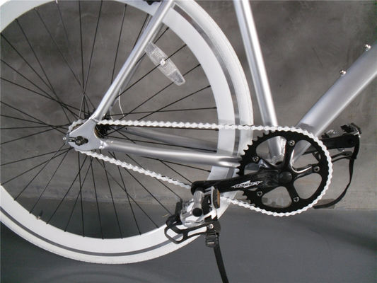 Lasco Crank Set Silberfarben Single Speed Bullbar Aluminiumlegierungsrahmen Vintage Fixie Festgetriebe Fahrrad Fahrrad