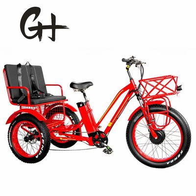 Vorderer Hubmotor 750W 21AH Lithium-Elektro-Dreirad für 2 Personen 24&quot; Schneedeckel 40KM/H