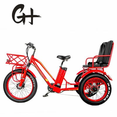 Vorderer Hubmotor 750W 21AH Lithium-Elektro-Dreirad für 2 Personen 24&quot; Schneedeckel 40KM/H