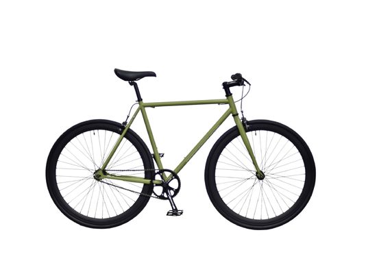 58cm 60cm Weißrahmen Rot Ränder 700c Einfachgeschwindigkeit Fixie Festgetriebe Fahrrad Doppel-V-Bremse