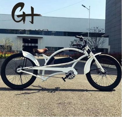 Männer 24 Zoll 3,0 Reifen 48V 17AH OEM/ODM 750W 28MPH Single Speed Bafang Motor Display Chopper Elektrofahrrad