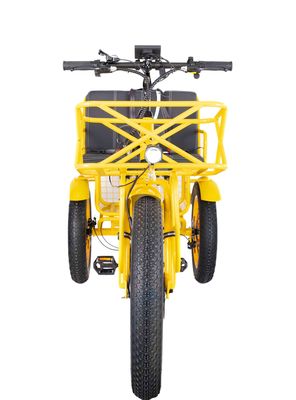 Elektrische Rikscha 750W Front BaFang Motor 21AH Lithiumbatterie 60KM USA Erwachsener 24&quot; Fett Schnee Großer Reifen Beifahrersitz