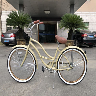 26 Zoll weiße Farbe Single Speed Vintage Beach Cruiser Bike für Frauen