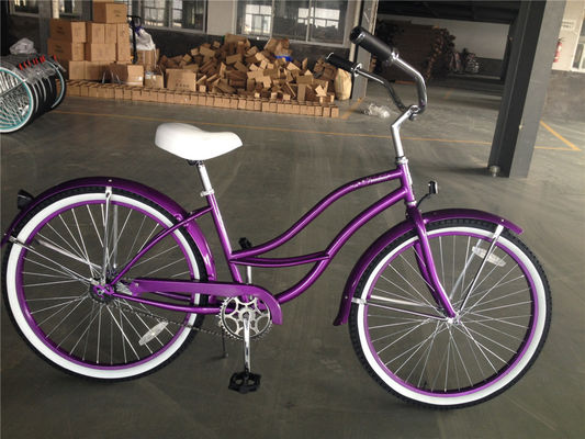 26 Zoll weiße Farbe Single Speed Vintage Beach Cruiser Bike für Frauen
