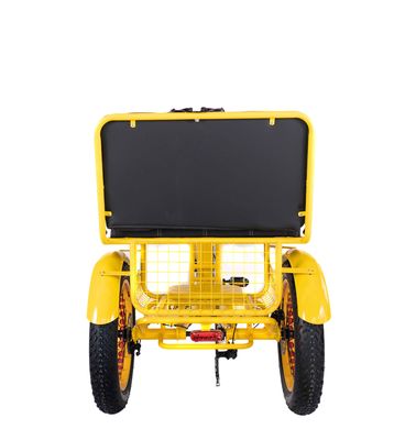 Elektrische Rikscha 750W Front BaFang Motor 21AH Lithiumbatterie 60KM USA Erwachsener 24&quot; Fett Schnee Großer Reifen Beifahrersitz