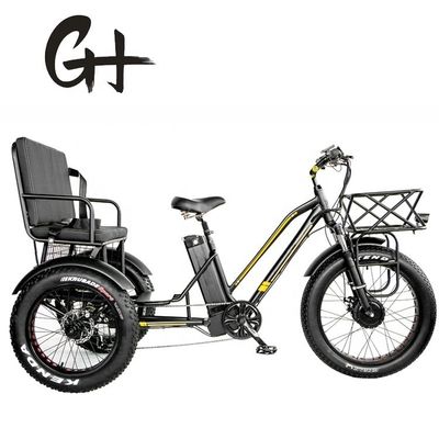 24&quot; 48V Vorderrad 750W 45KM/H Maximalbelastung 300KG 21AH Lithiumbatterie Elektro Dreiräder