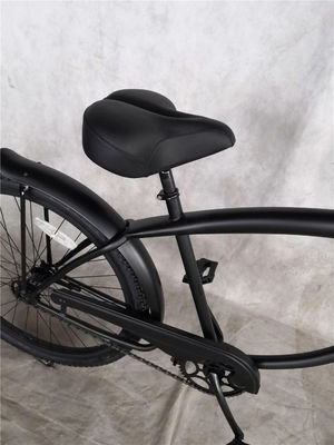 26 Zentimeter Erwachsene Männer Einzelgeschwindigkeit Komfort Beach Cruiser Bike Matte Schwarz bereit zum Versand
