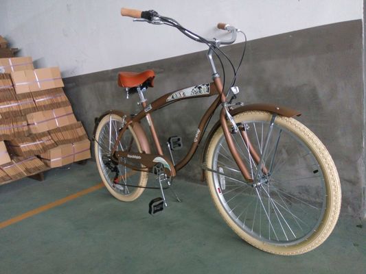 26&quot; SHIMANO 7 Geschwindigkeiten Grün CE OEM 2.125 Farbreifen USA Markt Erwachsene Männer Strandkreuzfahrer Fahrrad