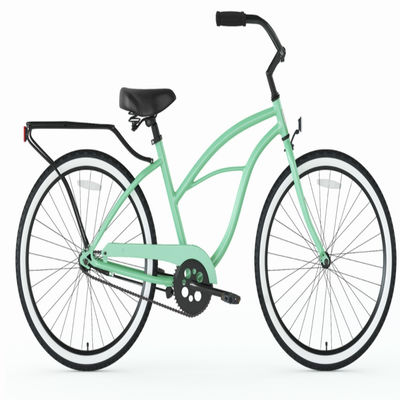 26 Stahl Matte Schwarz Männer-Einfachgeschwindigkeit Achterbahn Bremse Beach Cruiser Bike mit hinteren Träger