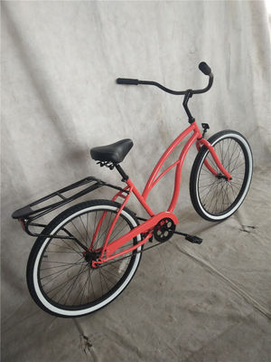 Minzgrün Damen Low Step Sport Hybrid Bike Frauen Einzelgeschwindigkeit Komfort Beach Cruiser Bike 26 Zoll