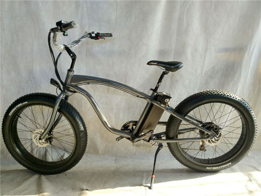 26*4.0 Zoll Fettreifen Elektro Beach Cruiser Fahrrad mit 17 Ah Lithiumbatterie