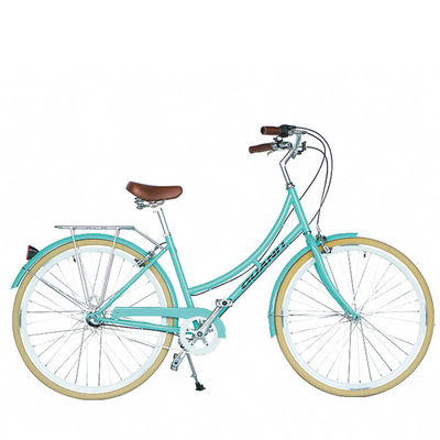 1.8m Länge Stahlrahmen 700C Frauen Single Speed City Bike für den amerikanischen Markt OEM / ODM
