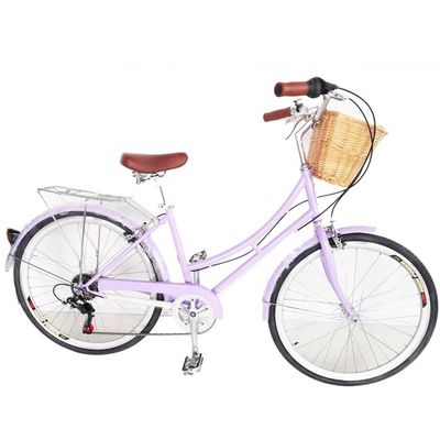 1.8m Länge Stahlrahmen 700C Frauen Single Speed City Bike für den amerikanischen Markt OEM / ODM