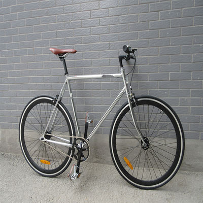 Retro Vintage 700C Eingeschwindigkeits-Chrom-Rennrad mit KMC-Kette und Lasco-Krank-Set