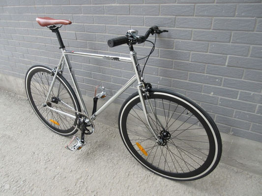 Retro Vintage 700C Eingeschwindigkeits-Chrom-Rennrad mit KMC-Kette und Lasco-Krank-Set