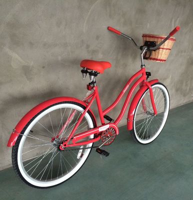 26&quot; Single Speed Coaster Lady Beach Cruiser Bike Aluminiumlegierungsrahmen OEM Logo für Lady