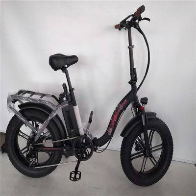 20-Zoll-Fettreifen-Ebike Am stärksten Rotfarbe Klappfahrrad Elektrofahrrad mit Legierstamm