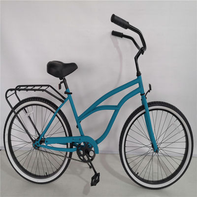 Aluminium-Glasfelge Einfachgeschwindigkeit Männer Erwachsene Beach Cruiser Fahrrad 26 Zoll Vermietung bereit