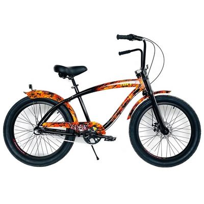 USA Männer 24&quot; 3,0 Fettreifen Aluminiumrahmen Beach Cruiser Bike mit Scheibenbremse