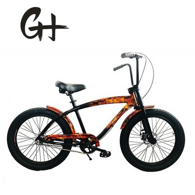 USA Männer 24&quot; 3,0 Fettreifen Aluminiumrahmen Beach Cruiser Bike mit Scheibenbremse