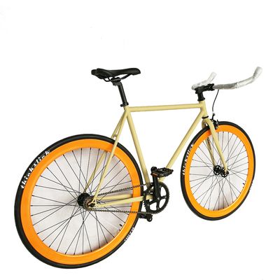 700C Hi-Ten Stahlrahmen Doppelwand 43MM Aluminium RIM Einzelgeschwindigkeitsstrecke Festgetriebe Fahrrad