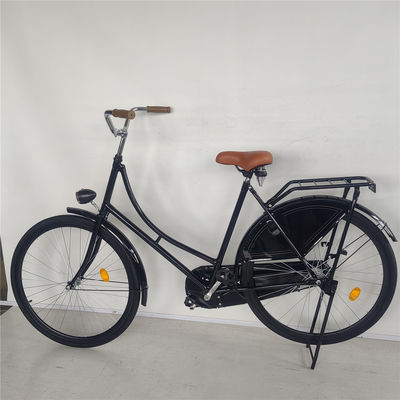 Single Speed 28 Inch Vintage Classic Black Lady Oma Holland City Cruiser Dutch Bike Fahrrad für Frauen