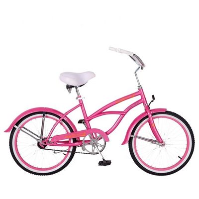 20&quot; Single Speed Coaster Brake Pink amerikanisches OEM Logo Mini Kid Kleiner Rahmen CE Mädchen Beach Cruiser Fahrrad