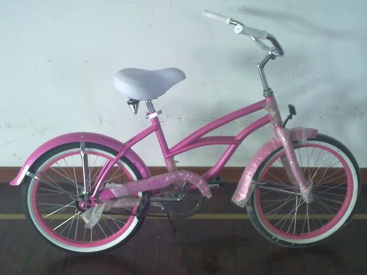20&quot; Single Speed Coaster Brake Pink amerikanisches OEM Logo Mini Kid Kleiner Rahmen CE Mädchen Beach Cruiser Fahrrad