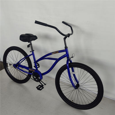 2024 Modell 26 &quot;Einzelgetriebe Fußbremse Rostfeste Frauen Beach Cruiser Bike Stahl Gabel