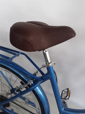 26 Zoll Aluminium-Legierungsrahmen 7 Geschwindigkeit Vintage Beach Cruiser Bike mit hinteren Träger