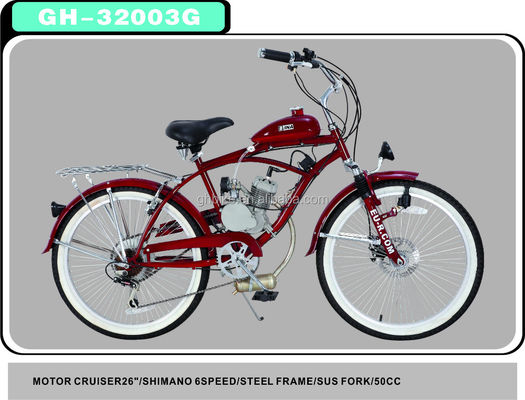 Elektro Beach Cruiser Fahrrad mit 50cc Motor 2015 Modell Stahlrahmen Elektro inklusive