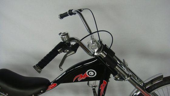 Chopper Bike Schwarz Low Rider Fashion Bike mit F-Disc Brake R V-Bremstechnologie