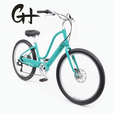 120 kg Lastkapazität 29&quot; 3,0 Reifen 7 Geschwindigkeiten Aluminium Step Thru Lady Beach Cruiser Fahrrad