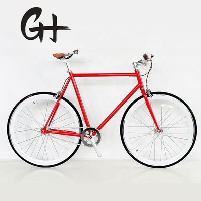 CE-Zertifiziert 700C 4130 CR-MO Stahlrahmen Fahrrad mit Festgetriebe mit Klemmbremssystem