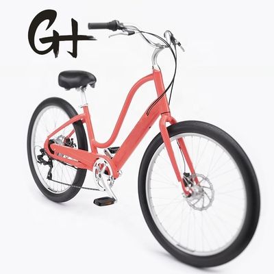 120 kg Lastkapazität 29&quot; 3,0 Reifen 7 Geschwindigkeiten Aluminium Step Thru Lady Beach Cruiser Fahrrad