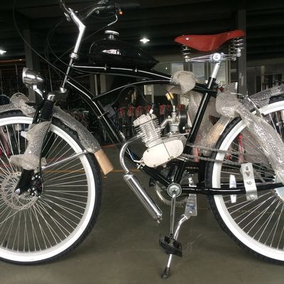 26 Zoll Cruiser Motorrad Fahrrad mit 4 Takt Gasmotor Benzinmotor Kit V Bremse