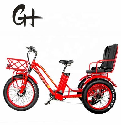 Bafang 750 Watt Motor Elektrotrickrad mit Fettreifen E Drei Räder und Fahrgastsitz