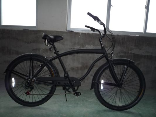 Doppel-V-Bremse 26&quot; 2,125 Weißes Wandreifen Hochstahlrahmen Shimano 7 Geschwindigkeit OEM Customized Erwachsene CE CPSC USA Markt Beach Cruiser Fahrrad