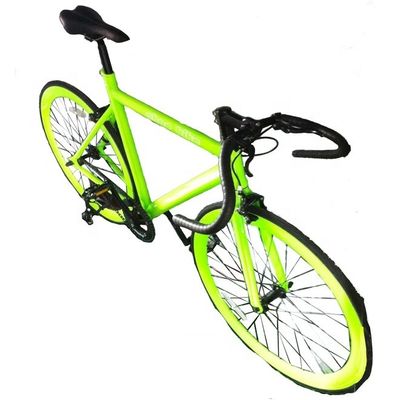 Farbe 700C Grün Single Speed Fixie Gear Bike mit Neon-Nächte Leuchten im Dunkeln Farbe