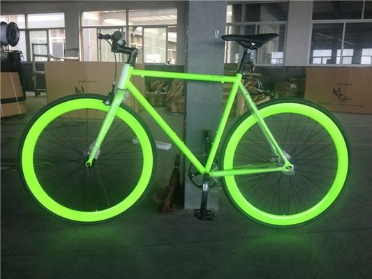 Farbe 700C Grün Single Speed Fixie Gear Bike mit Neon-Nächte Leuchten im Dunkeln Farbe