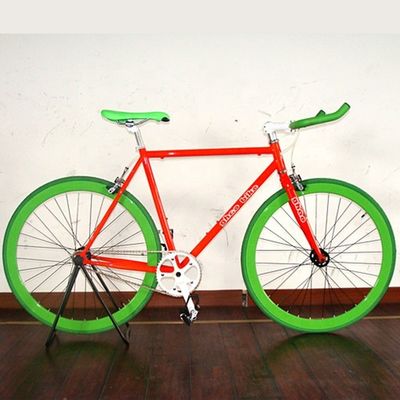 Dickslick Reifen 700C 45MM Aluminium Felge Einfachgeschwindigkeit Fixie Gear Fahrrad mit Stahlgabel
