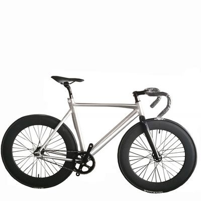 700C CE OEM 7005 Aluminiumlegierung Festgetriebe Einzelgeschwindigkeit Erwachsener 80MM Felge Carbon Fork Track Bike