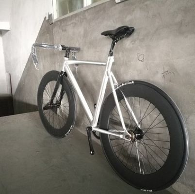 700C CE OEM 7005 Aluminiumlegierung Festgetriebe Einzelgeschwindigkeit Erwachsener 80MM Felge Carbon Fork Track Bike