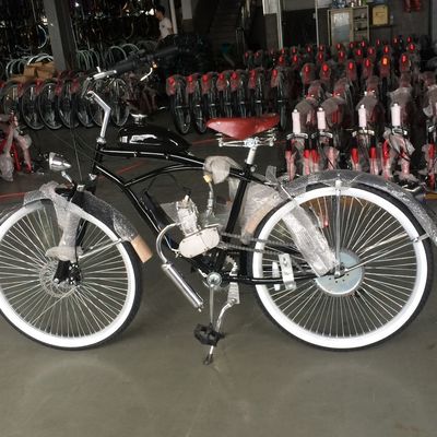 26 Zoll Cruiser Fahrrad Benzin Motorrad Motor mit 2-Takt 50CC Hubraum