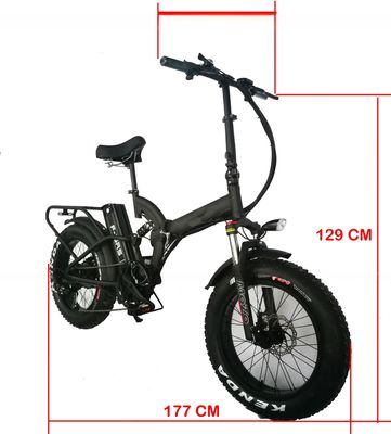20*4&quot; Reifen 1000W 52V 21AH Lithiumbatterie Vollfederung Klappfahrrad