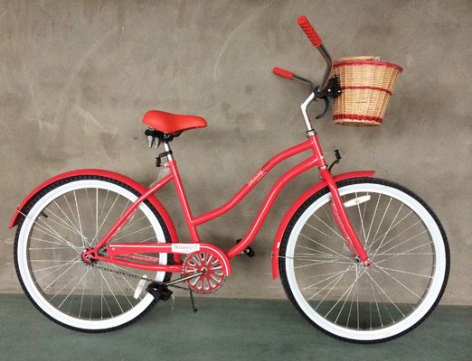 26&quot; Frauen Step Thru Beach Cruiser Bike mit Einzelschnellgetrieben und Aluminiumfelgen