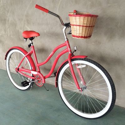 26&quot; Frauen Step Thru Beach Cruiser Bike mit Einzelschnellgetrieben und Aluminiumfelgen