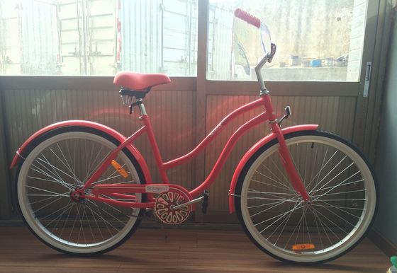 26&quot; Frauen Step Thru Beach Cruiser Bike mit Einzelschnellgetrieben und Aluminiumfelgen