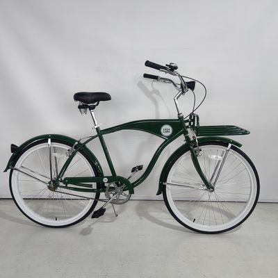 Stahlgabelmaterial für Erwachsene Eingeschwindigkeits-Männer Beach Cruiser Bike 26 Zoll für die Werbung